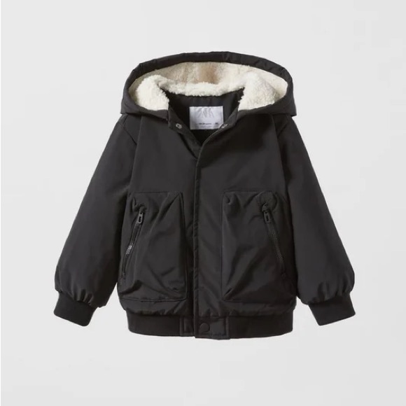 Zara Other - Zara Kids Black Puffer Jacket with Hood
